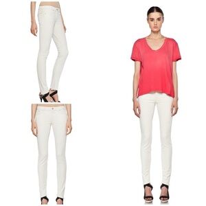 MOTHER The Looker Skinny Destroyed Cream For a Day High Off White Skinny Jean 25